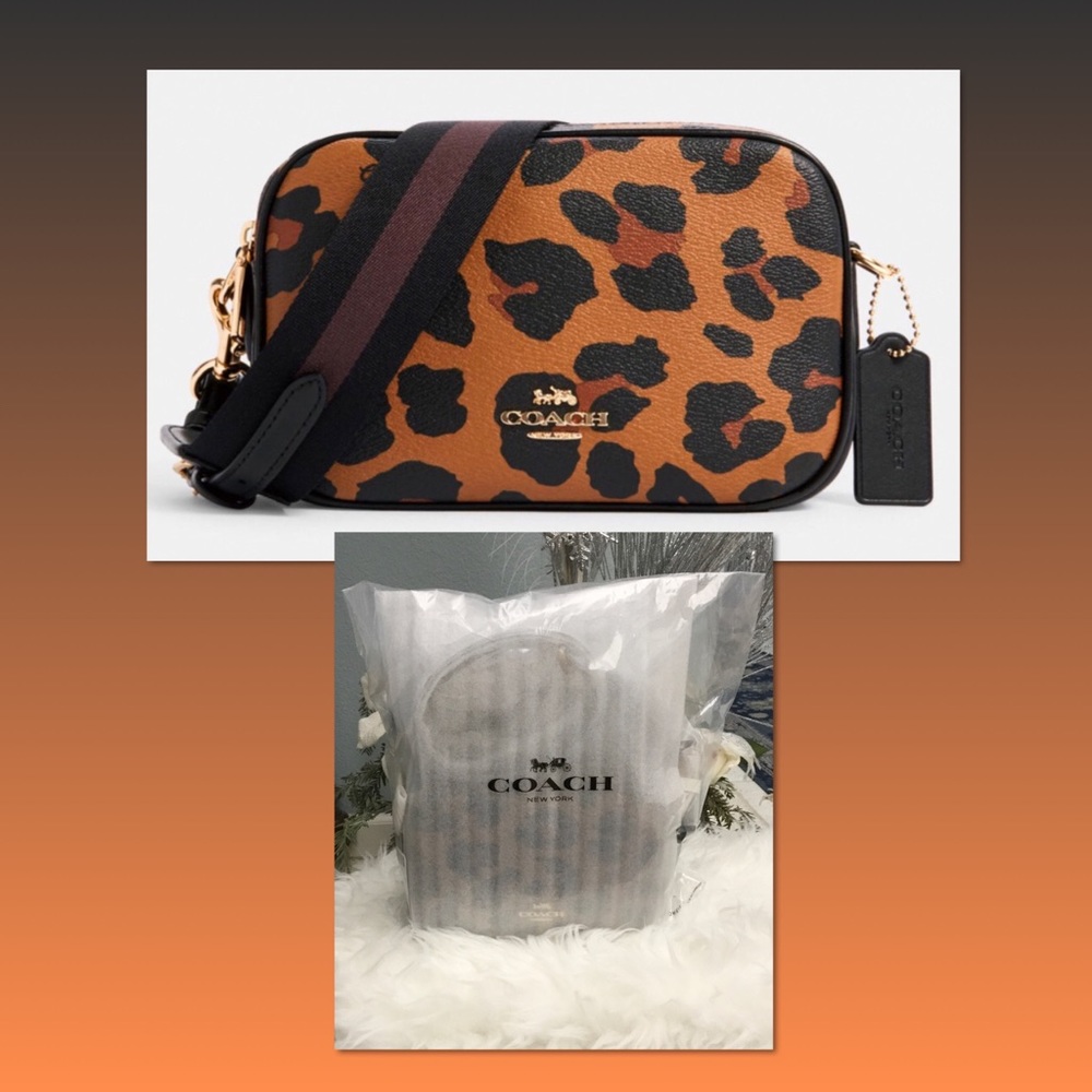 Coach Jes 20 Crossbody With Leopard Print